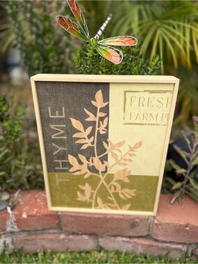 Vintage Marco Fabiano Thyme
Herb Wooden Framed Art-
Neutral Colors